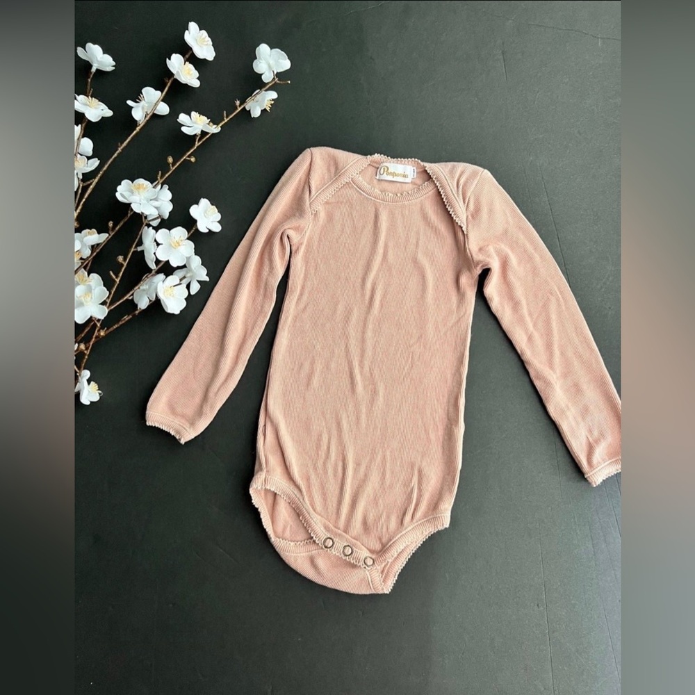 Ponponia long sleeve bodysuit sz 12-18 (runs bigger)